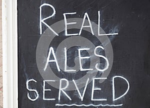 real ales served sign