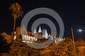 Real Almudaina Palace and Cathedral in Palma de Mallorca, Balearic Islands, Spain