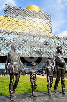 A Real Birmingham Family Monument outside of Library of Birmingh