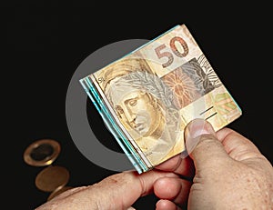 Real, Brazilian Currency. Money, Brazil, Dinheiro, Brasil, Reais.