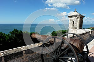 Real Cannon from the city of Pirates: Campeche,Yucatan Peninsula, Mexico. photo