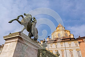 The Real Chiesa di San Lorenzo at the Piazza Castello in Turin, Italy