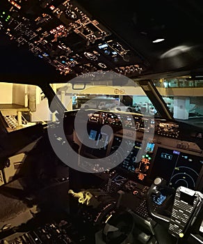 real cockpit Boeing 737 Max photo