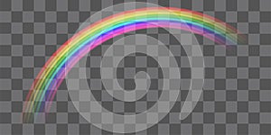 Real colorful transparent curve rainbow vector eps