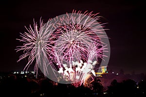 Real colourful fireworks