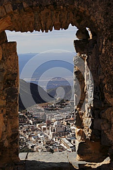 window towards Real de catorce, in san luis potosi, mexico IV photo