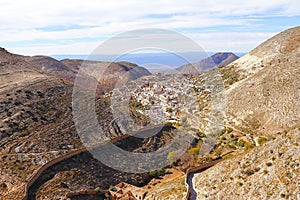Mountains and Aerial view of Real de catorce in san luis potosi, mexico VII photo