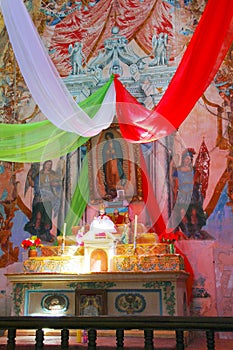 Virgen maria guadalupe in the church of Real de Catorce, San Luis Potosi. XI