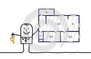 Real estate agent & apertment plan