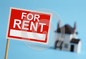 Real estate agent for rent sign