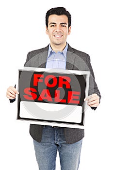 Real estate agent for sale sign