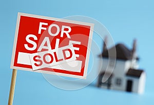 Real estate agent for sale sign