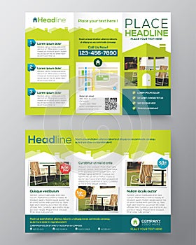 Real Estate Brochure Flyer design vector template in A4 size