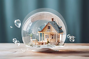 Real estate bubble. Housing, subprime mortgage crisis of home loans. Generative AI.