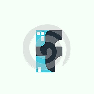 Real Estate Building or construction Logo Design Concept Letter TF 7