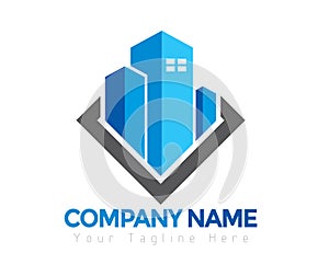 Real Estate, Building and Construction Logo Vector Design.