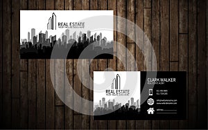 Real Estate Business Card Template | Black & White | Luxury Looking Business Card | Editeble Template