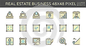 Real estate business and land investment vector icon