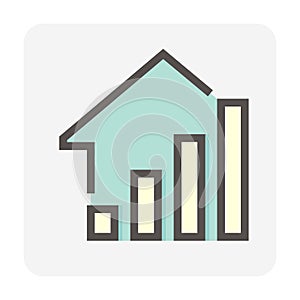 Real estate business vector icon set design, 48X48 pixel perfect and editable stroke