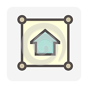 Real estate business vector icon set design, 48X48 pixel perfect and editable stroke