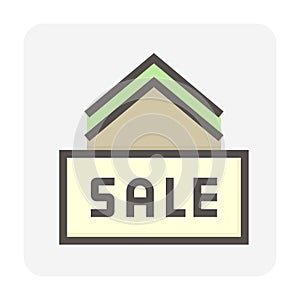 Real estate business vector icon set design, 48X48 pixel perfect and editable stroke