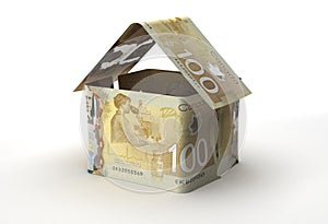 Real Estate Concept with Canadian Dollars