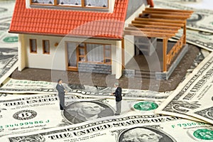 Real Estate concept on dollar background