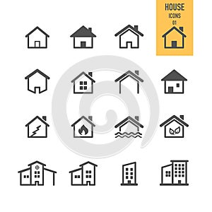 Real estate concept. House icon. photo