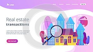 Real estate concept landing page.