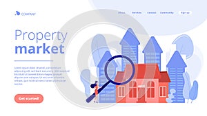 Real estate concept landing page.