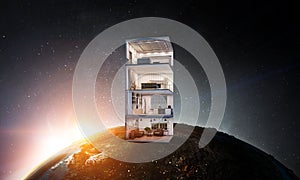 Real estate concept . Mixed media