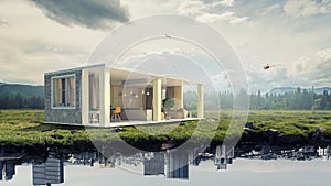 Real estate concept . Mixed media