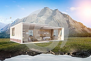 Real estate concept . Mixed media