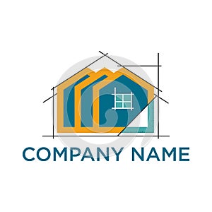 Real estate and construction house building, logo vector
