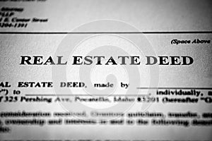 Real Estate Deed Transfer of Land or Property