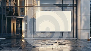 Real Estate Display Screen Mockup in Agency Window, AI Created
