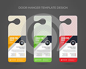 Real Estate Door Hanger Template Design, real estate dl rack card