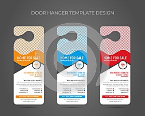 Real Estate Door Hanger Template Design, real estate dl rack card