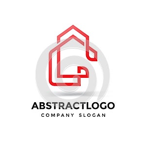 Real estate G letter logo house icon