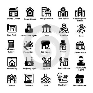 Real Estate Glyph Icons 1