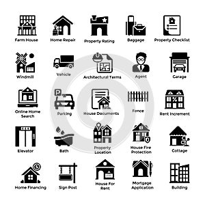 Real Estate Glyph Icons 2