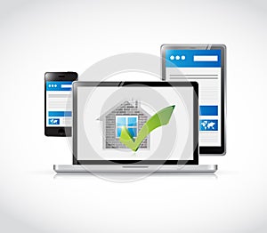 real estate home approve electronics illustration