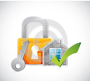 real estate home approve lock illustration