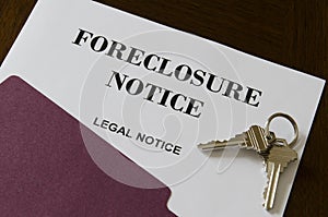 Real Estate Home Foreclosure Legal Notice And Keys