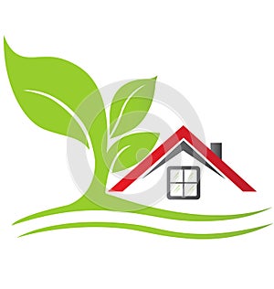 Real estate house logo vector