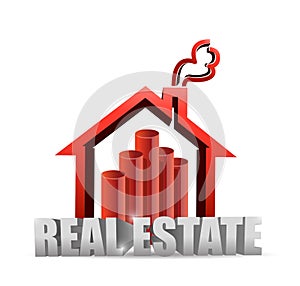 Real estate house graph chart