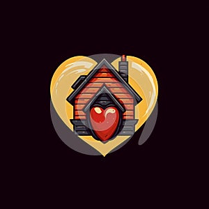 Real estate House love logo