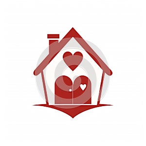 Real estate House love logo