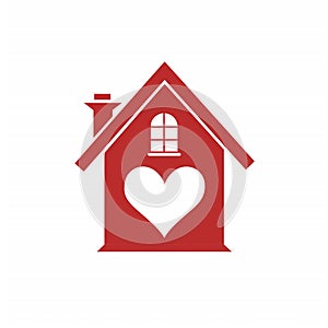 Real estate House love logo