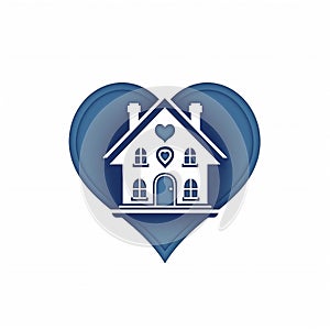 Real estate House love logo